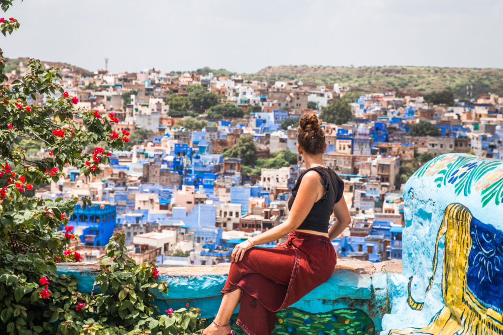 Jodhpur travel season view with blue city and fort landscape